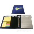 Hardcover Notebook with Sticky Memo And Recycled Pen